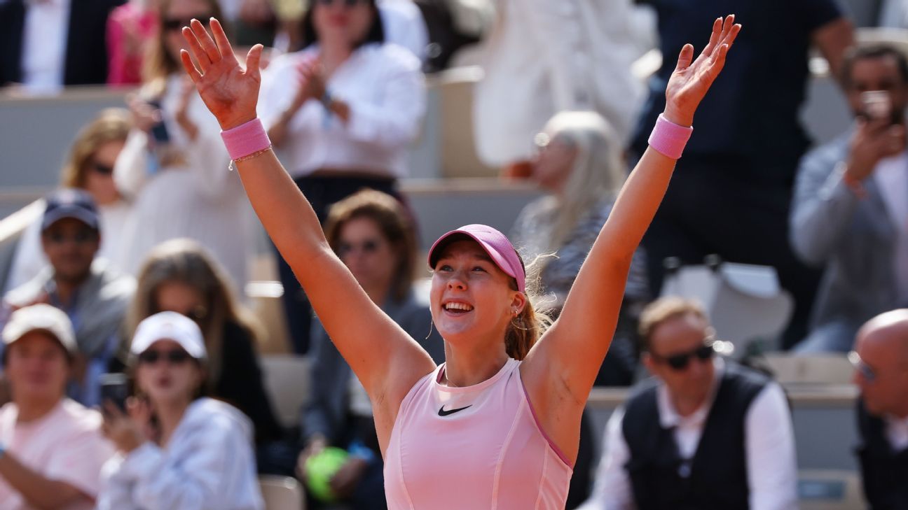 Andreeva ultrapassou Chwalinska no Aberto da França pelo primeiro título de Grand Slam