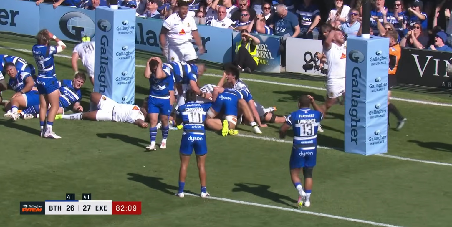 Brian O'Driscoll x Bath na corrida maluca da final: "É um absurdo não tentar a queda. Seja paciente se cometer um erro"