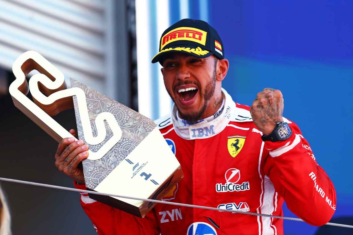 Estatísticas malucas do triunfo de Hamilton no Grande Prêmio de Barcelona e sua primeira vitória pela Ferrari
