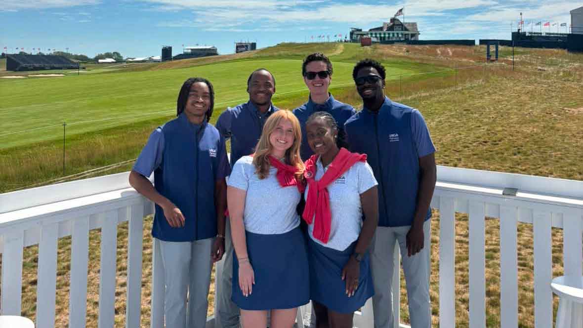 No US Open, os alunos recebem um curso intensivo sobre desenvolvimento de carreira no golfe