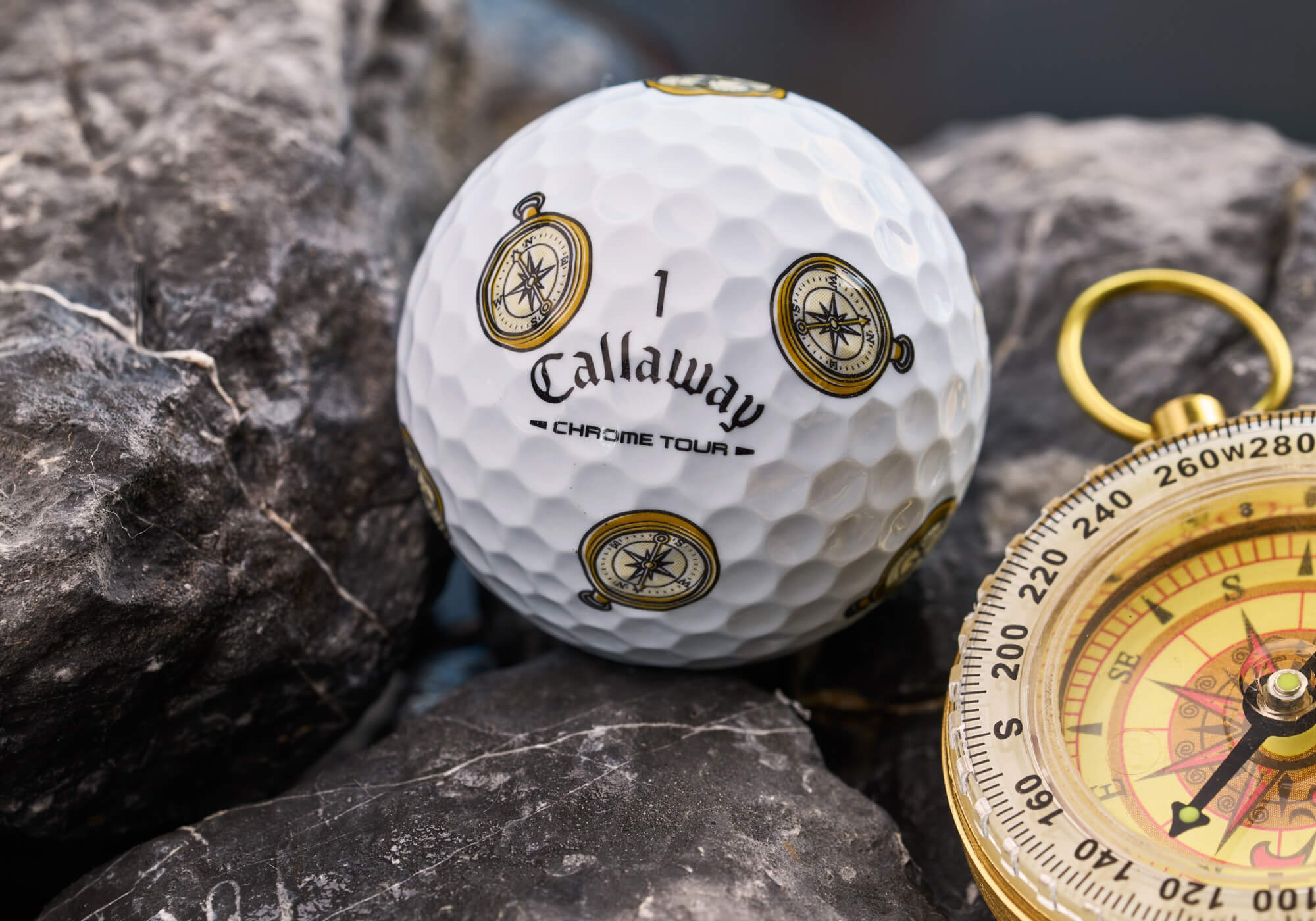 Callaway Chrome Tour Junho Bússola de bolas de golfe principais