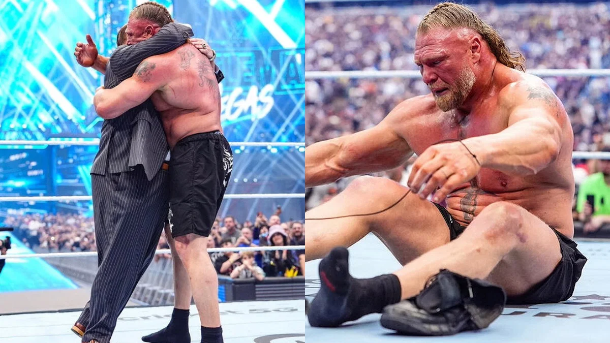 What Brock Lesnar Said To Paul Heyman After WWE WrestleMania 42 Match With Oba Femi: ‘This Is Just For Us’