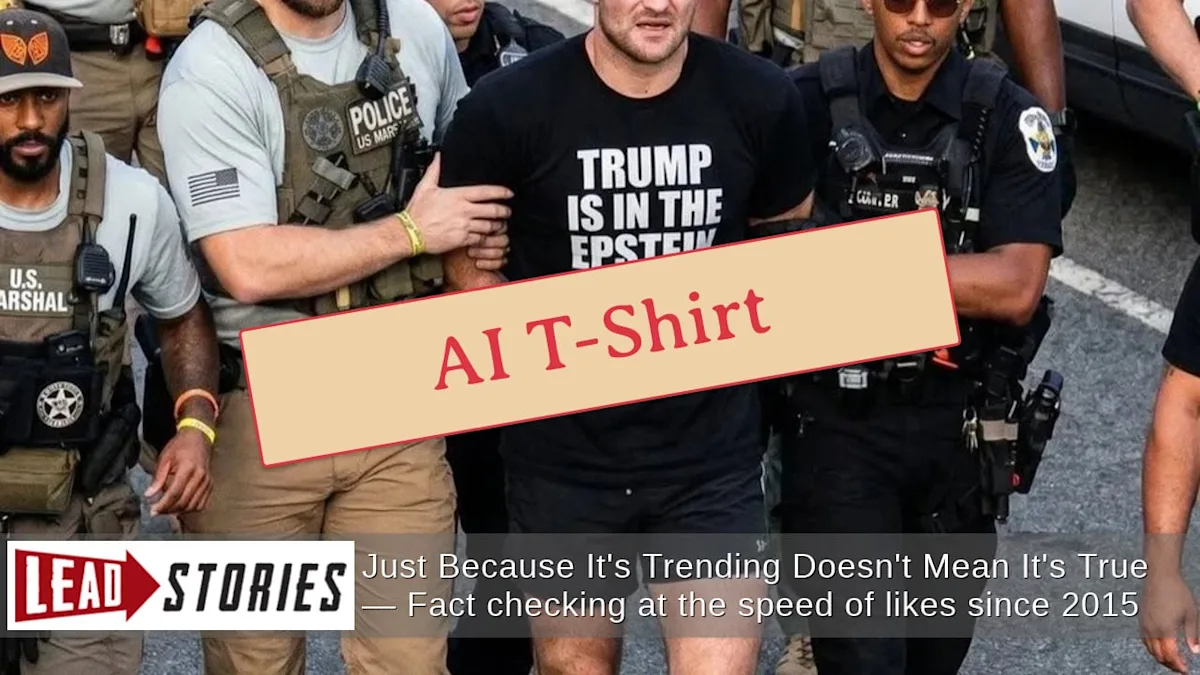 Verificação de fatos: Sean Strickland NÃO estava usando uma camiseta “Trump está nos arquivos de Epstein” quando foi escoltado do UFC 250 Freedom Fight Party